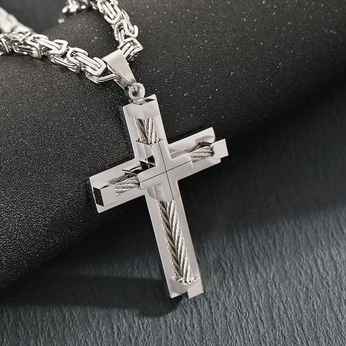 Emperor Cross Necklace Made of shiny precious metal!