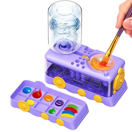 Temu popular brush cleaner automatic water washing pen holder Brush Rinser watercolor