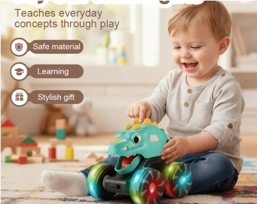 Press & Go Dinosaur Toy Car With Lights