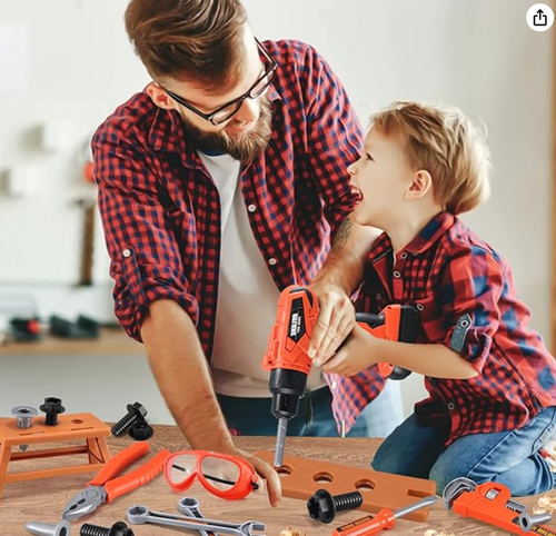 Kids Tool Set – Zealous 45 PCS Toddler Tool Set with Tool Box & Electronic Toy Drill, Pretend Play Kids Tools for Boys Girls Ages 3 , 4, 5, 6, 7 Years Old