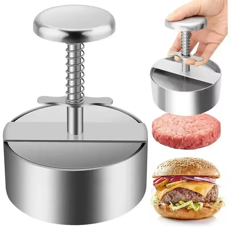 Hamburger Patty Manual Meat Press, Meat Press Mold, Stainless Steel Thickened Dumpling Skin Press, Kitchen Tool