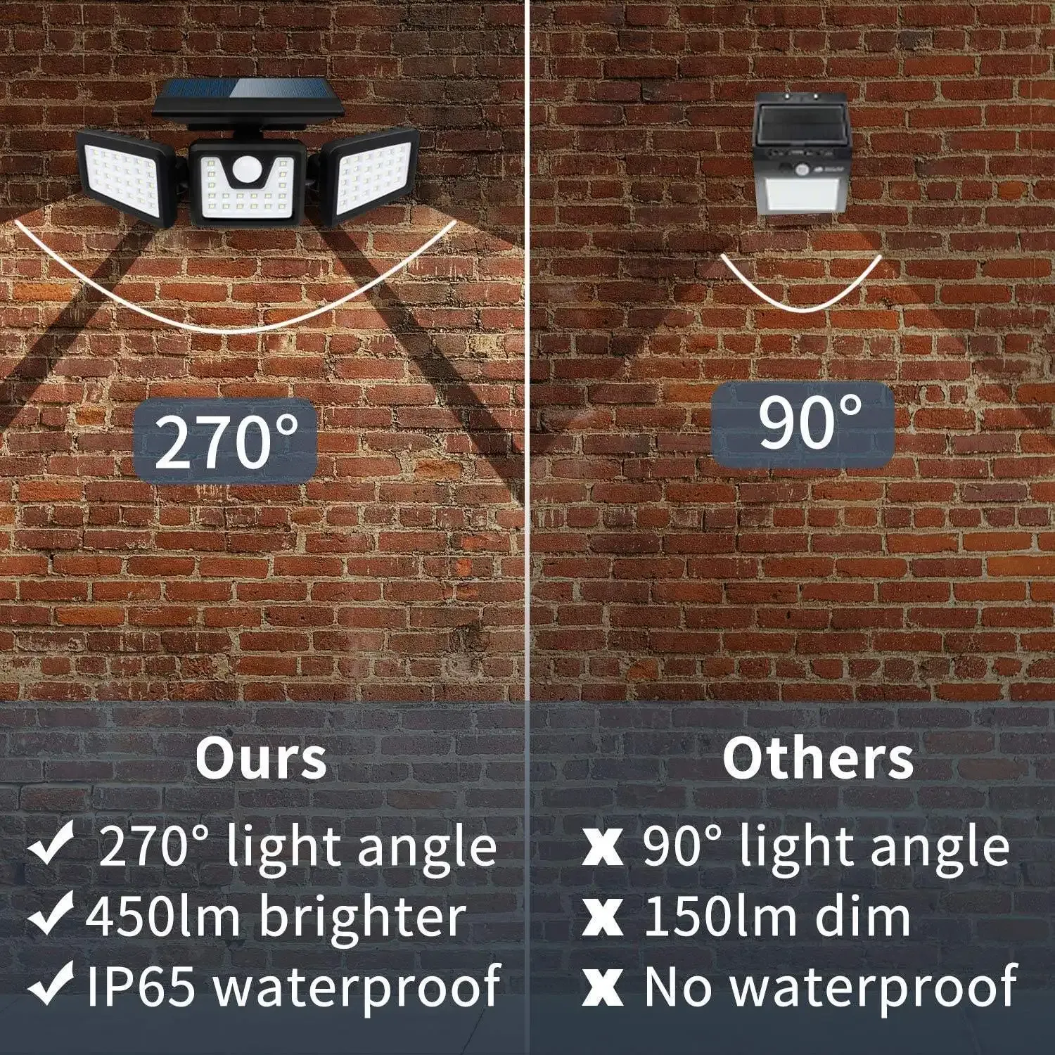 led solar powered led garden fence motion sensor wall light security lights outdoor IP65 waterproof wall mounted solar lights