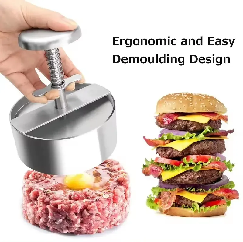 Hamburger Patty Manual Meat Press, Meat Press Mold, Stainless Steel Thickened Dumpling Skin Press, Kitchen Tool