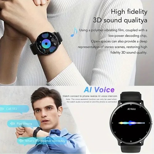 1pc Smartwatch, 3.53cm Full Touch Screen, Men Full Touch Screen Sport Fitness Watches, Multi-Sport Modes Music-Control Remote-Camera Wireless Call Women Smart Watch, Gifts For Friends Couples Wife Husband