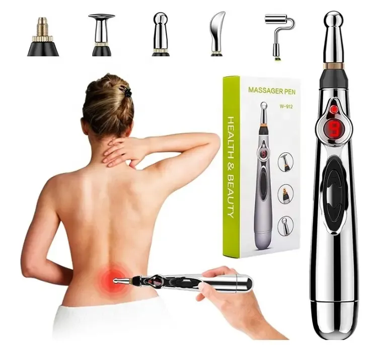 Source Manufacturers Wholesale Wireless Mini Electric Needle Pen Meridian Energy Massage Pen Laser Acupuncture Massager