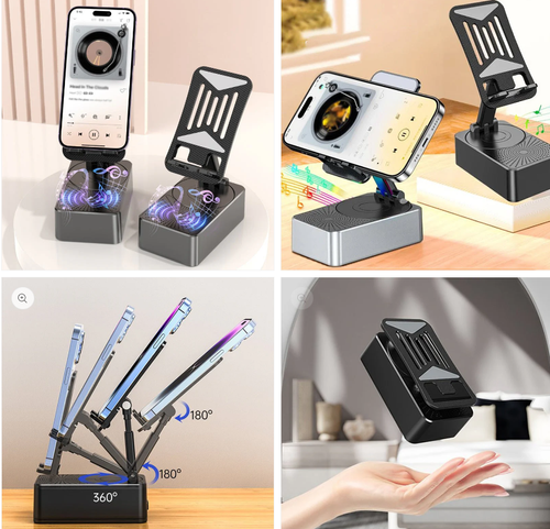 Ultimate 3-in-1 Tech Companion: Holder, Speaker, & Power Bank