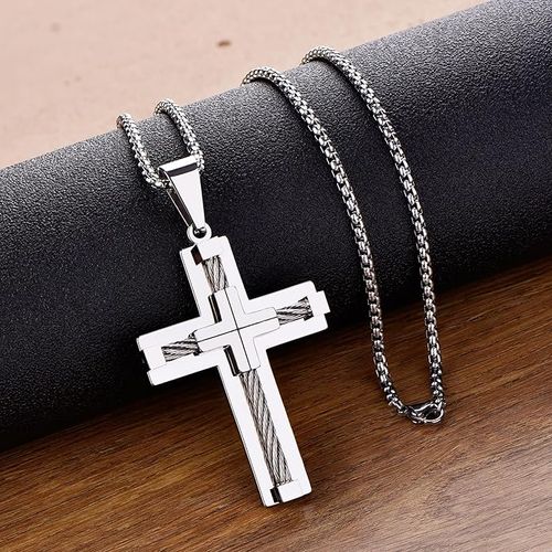 Emperor Cross Necklace Made of shiny precious metal!