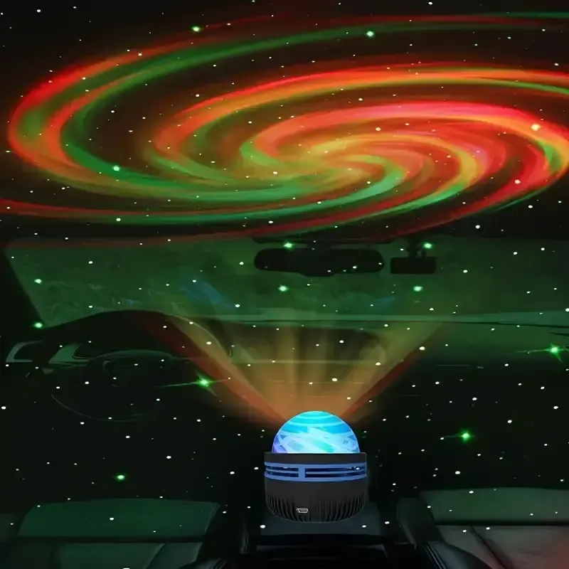 Romantic Galaxy Star Swirl Star Cloud Flame Water Pattern Starry Sky Projection Lamp Bedroom Decoration Atmosphere Night Light