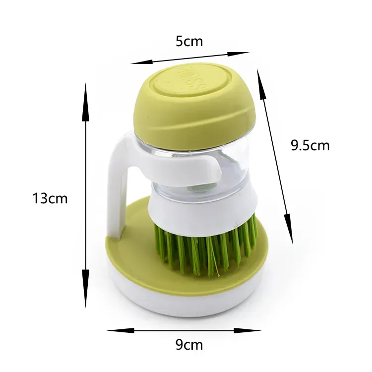 Kitchen Cleaning Tools Pan Pot Sponge Brushes Dish Washing Cleaning Brush With Soap Dispenser