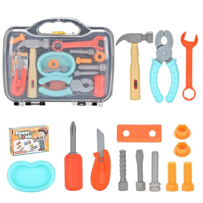 Constructions Tool Kit Assembly Toys Kids Carry Case Tool Box Pretend Play Constructions Toy for Age 3