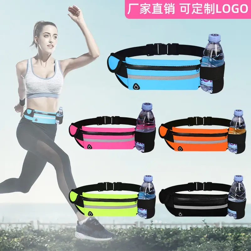 Custom Wholesale Women Waterproof Nylon Crossbody Running Belt Bag Sport Bum Fanny Pack Waist Bag