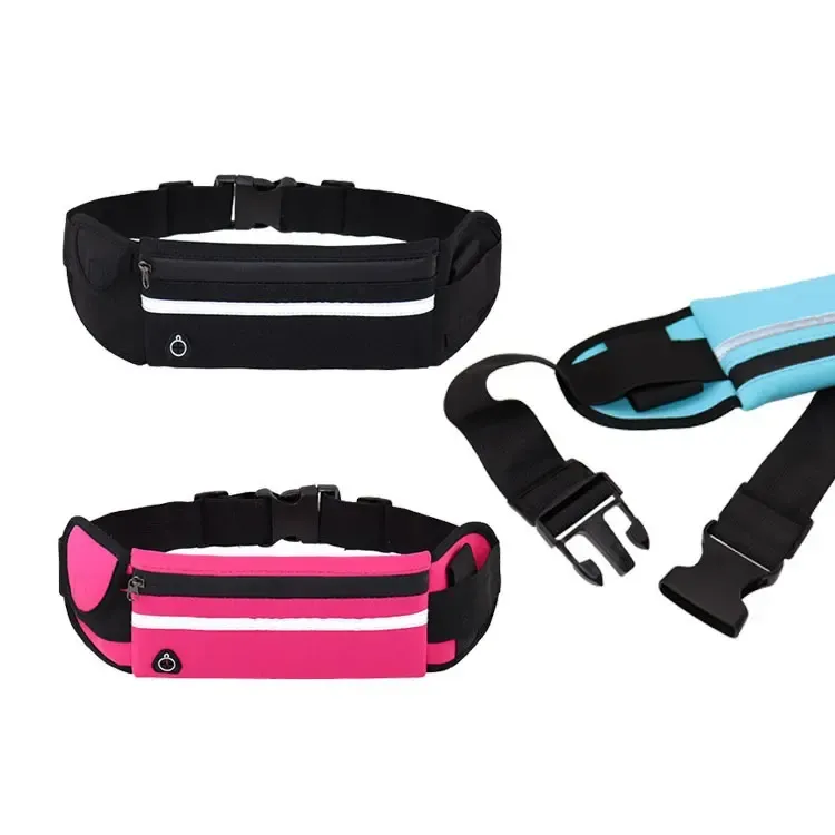 Custom Wholesale Women Waterproof Nylon Crossbody Running Belt Bag Sport Bum Fanny Pack Waist Bag
