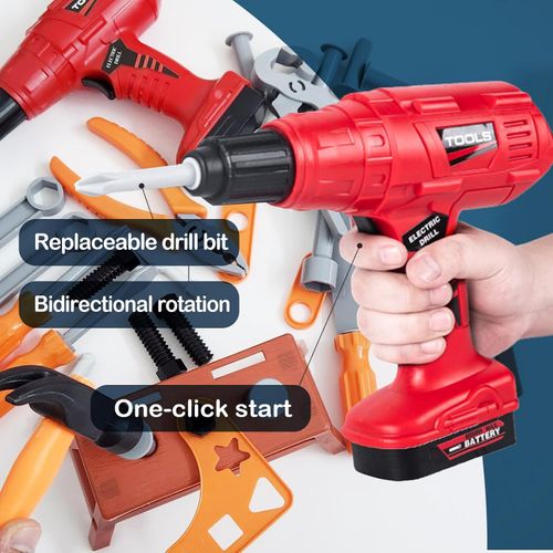 Kids Tool Set – Zealous 45 PCS Toddler Tool Set with Tool Box & Electronic Toy Drill, Pretend Play Kids Tools for Boys Girls Ages 3 , 4, 5, 6, 7 Years Old