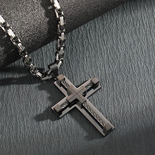 Emperor Cross Necklace Made of shiny precious metal!