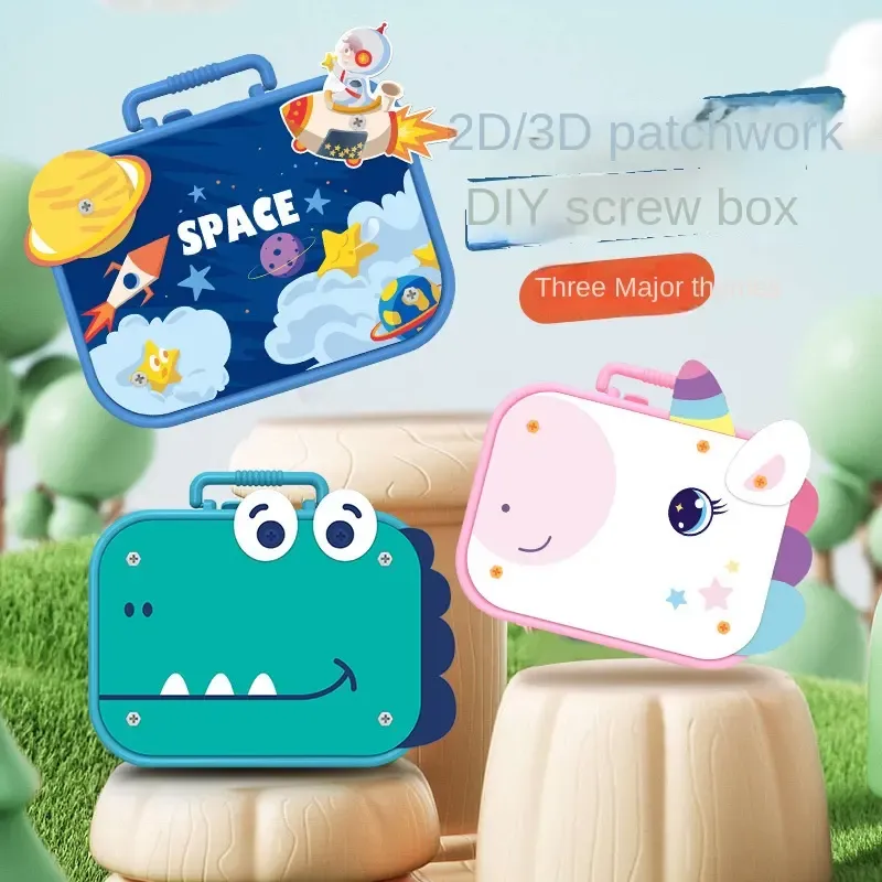 Diy Disassembly Assembly Dinosaur Blocks Toys Early Educational Nut Screwing Egg with Screwdriver for 3-7 Year Old Birthday Gift