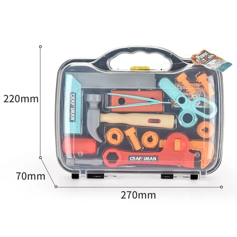 Constructions Tool Kit Assembly Toys Kids Carry Case Tool Box Pretend Play Constructions Toy for Age 3