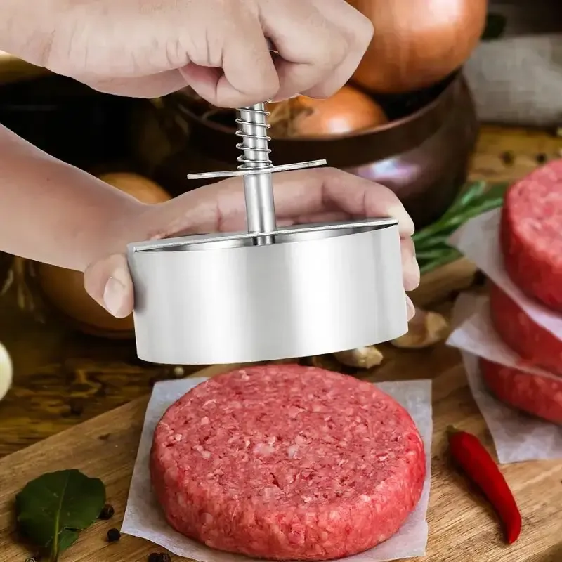 Hamburger Patty Manual Meat Press, Meat Press Mold, Stainless Steel Thickened Dumpling Skin Press, Kitchen Tool