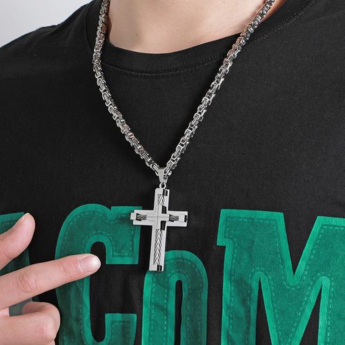 Emperor Cross Necklace Made of shiny precious metal!