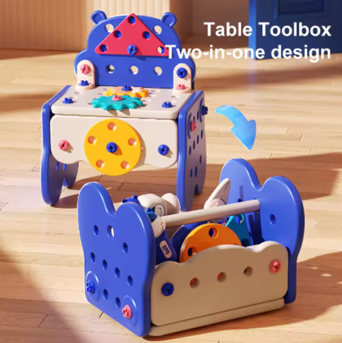 Children's Tool Set with Electric Toy Drill Kids Power Construction Toy Pretend Play Toy Tools Kit for Toddler Boys Girls Child