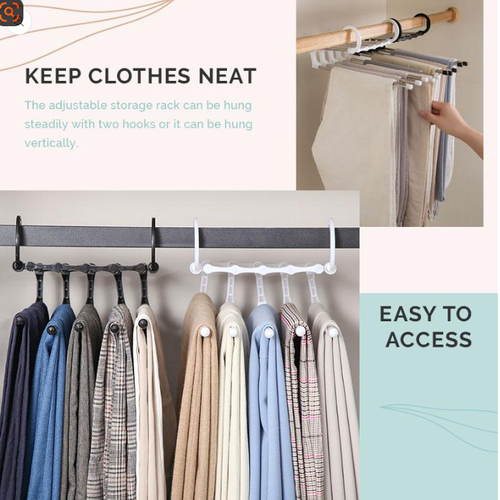 Household Multifunctional Telescopic Folding Multi-layer Pants Storage Rack