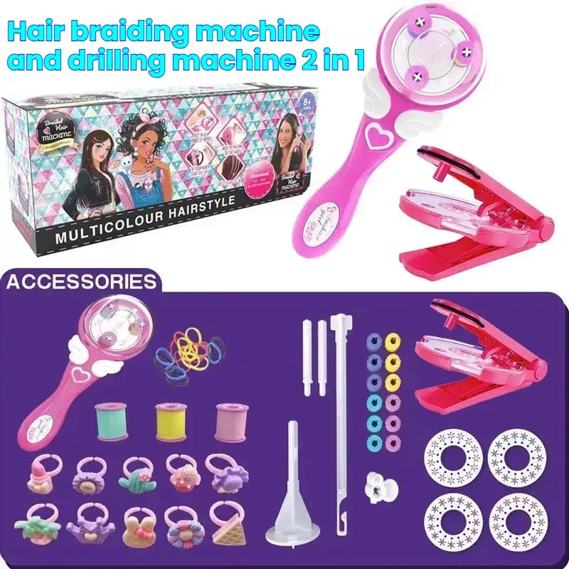 Automatic Electric Hairstyle DIY Tool for Teen Girls Salon Makeup Beauty Fashion Gift Hair Decoration Braider Styling Toy Kits