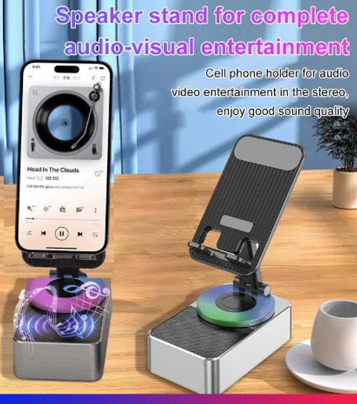 Ultimate 3-in-1 Tech Companion: Holder, Speaker, & Power Bank