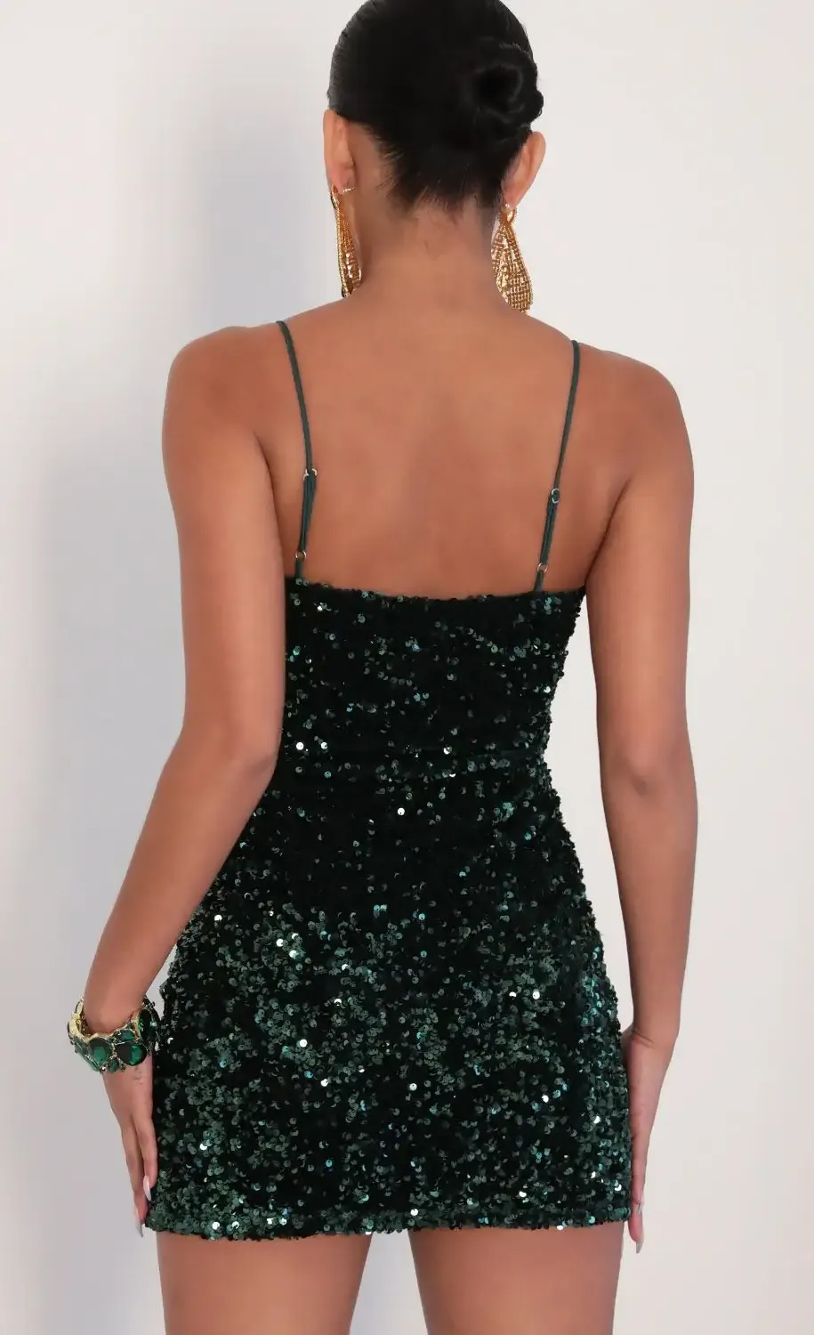 High Quality Summer Casual Spaghetti Strap Bodycon Sexy Sequin Mini Dress Party Dress for Women