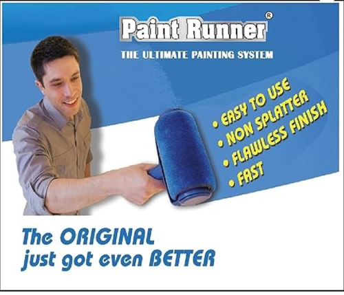 PAINT RUNNER® a registered trademark, ultimate paint roller system - 6 pc set, paint continuously without dipping & dripping & no mess.