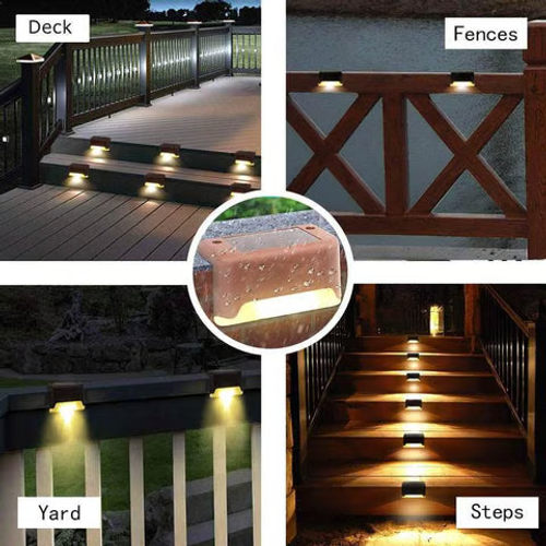 💡💡💡🎄 Solar Deck Lights, Automatically ON-OFF💡Buy 1 Get 1 Free (1+1=8 PCS)