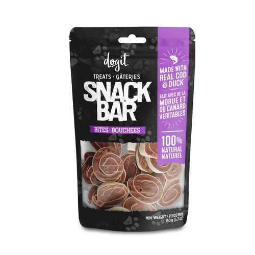 Bouchées de morue et canard Snack Bar Dogit, 150 g (5,2 oz)