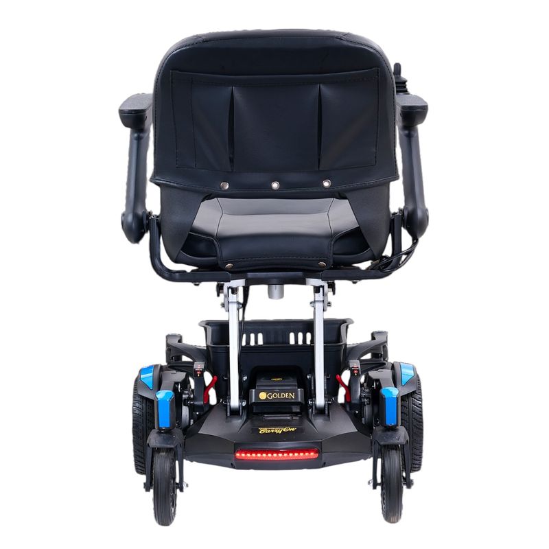 New Golden Buzzaround CarryOn Folding Power Chair | 18 x 17 inch Seat | Lightweight &amp; Easy Disassembly!  motability co uk scooters
