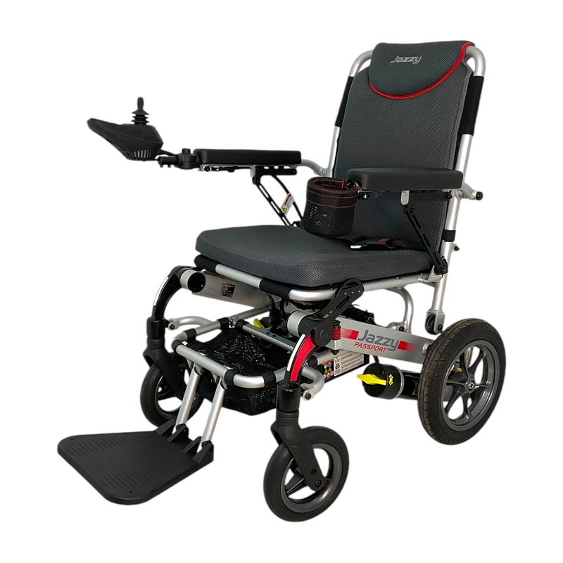 Pride Mobility Jazzy Passport Power Wheelchair | 16.5 x 17.5 in Seat | Portable Folding Frame  motability co uk scooters
