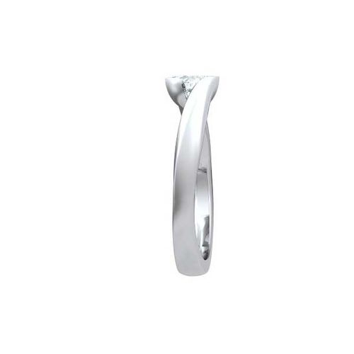 Anello di fidanzamento solitario con diamante in Oro Bianco 18ct - R127