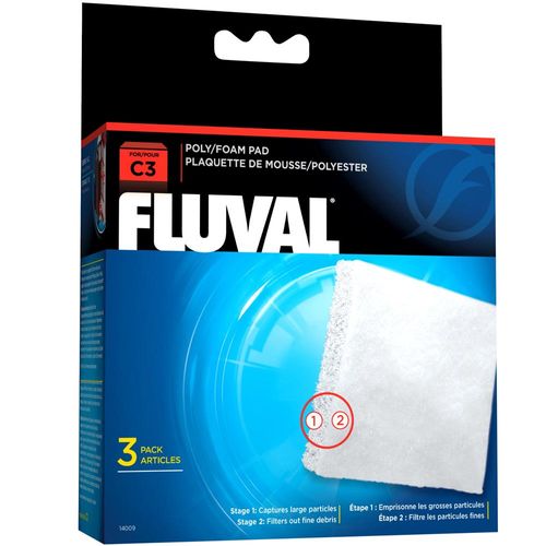 Blocs de polyester/mousse Série C3 paquet de 3 Fluval