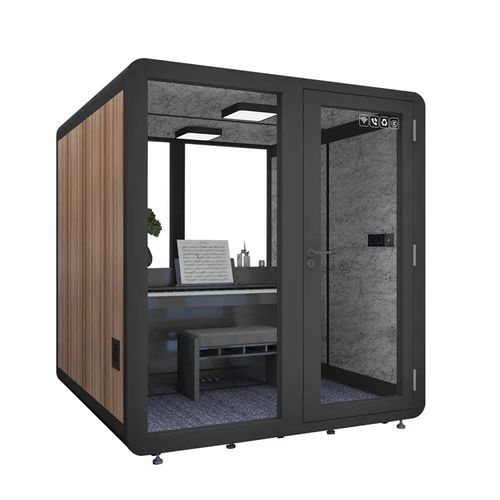 Movable Soundproof Booth Office Private Pods 4 Person Soundproof Singing Meeting Room Music Practice Pod Office Music