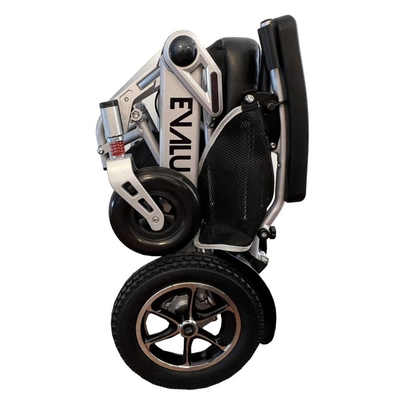 New Evaluation Evolution Automatic Folding Power Wheelchair | 18.5 x 18.5 inch Seat | Remote Control-Powered Folding  cost of mobility scooters USA
