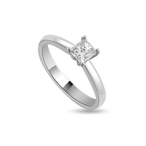 Anello di fidanzamento solitario con diamante in Oro Bianco 18ct - R156