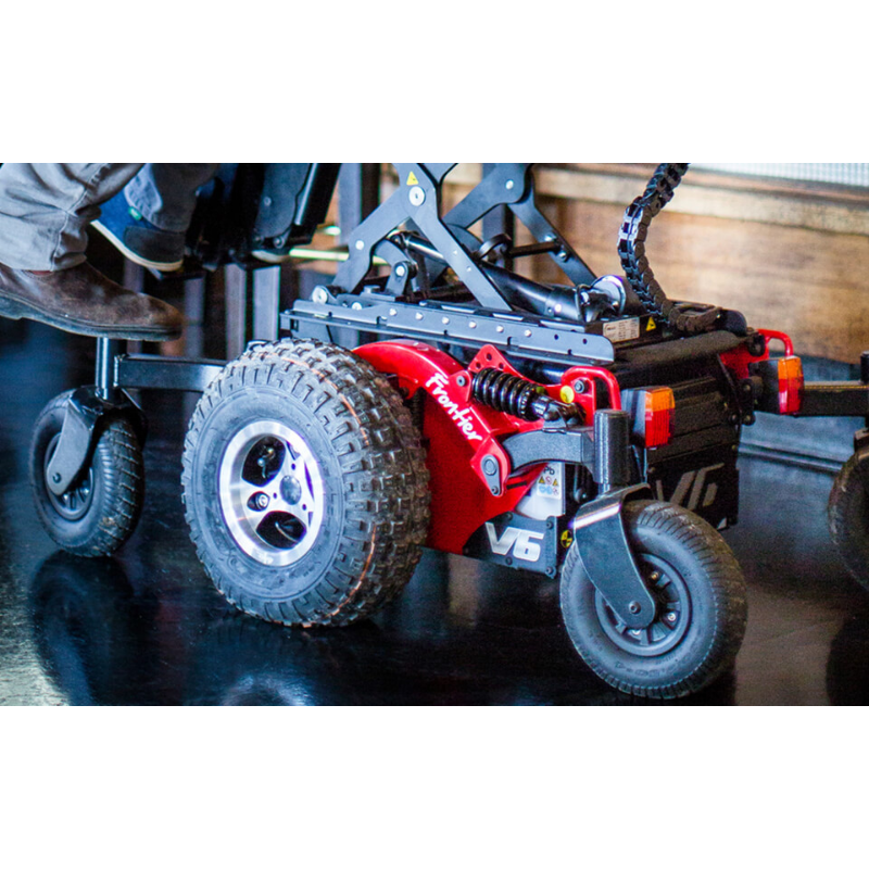 Sunrise Medical All-Terrain Mid-Wheel Drive Power Wheelchair Magic Mobility Frontier V6  foldable mobility scooters USA