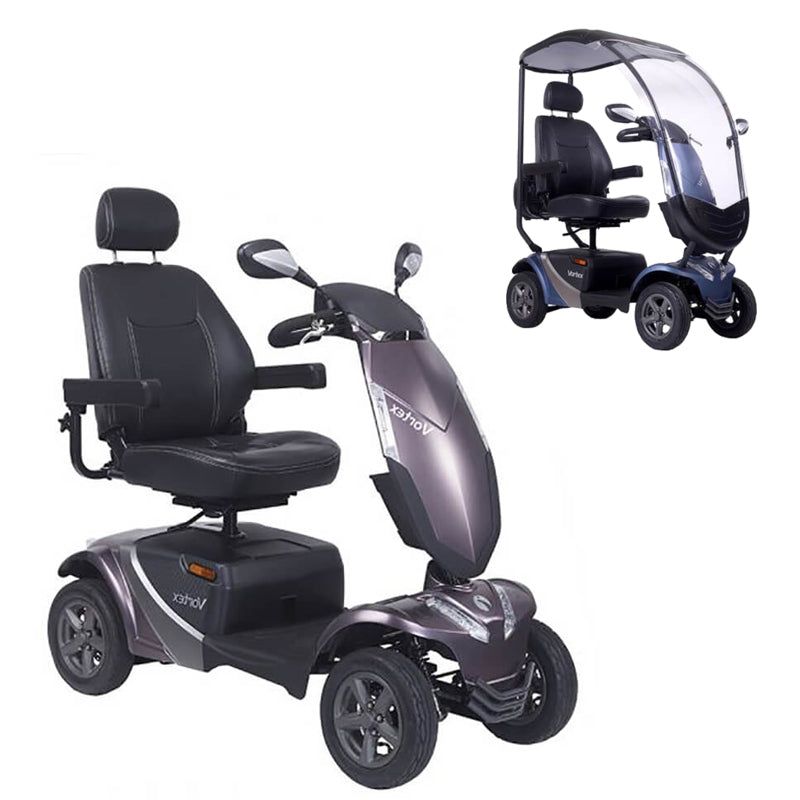 Rascal Vortex Scooter 8 mph With Solid Canopy  green power mobility scooters uk