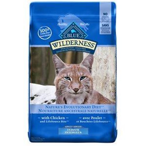 Blue Buffalo Wilderness nourriture pour chat d'intérieur - haute teneur en protéines et sans céréales au poulet