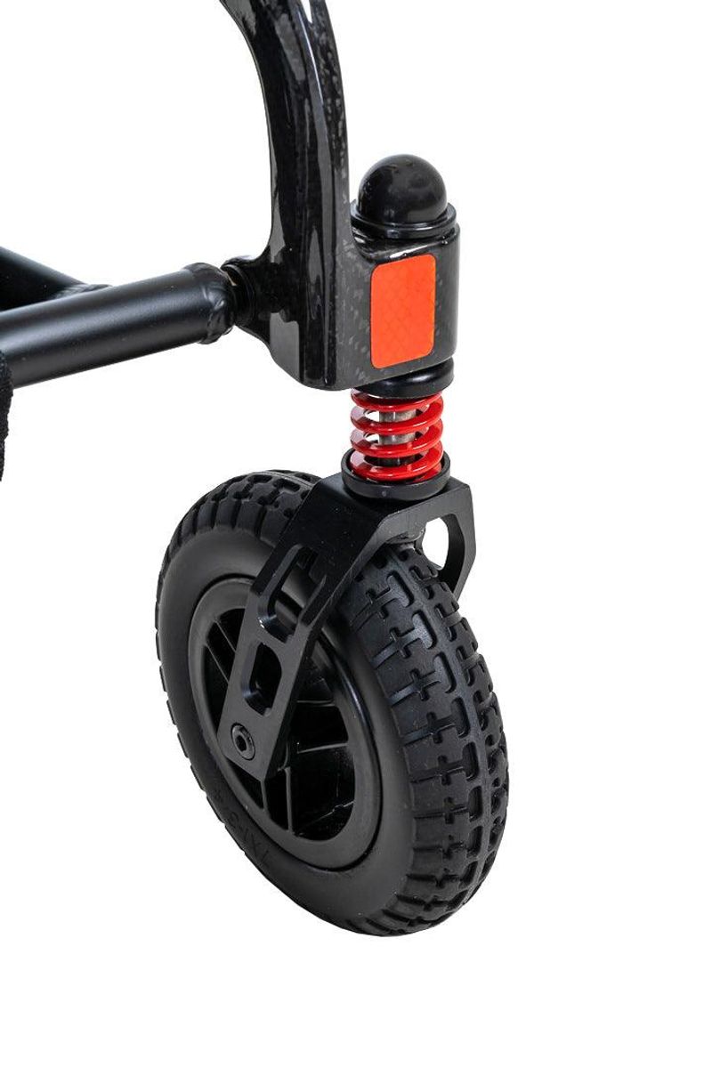 New Pride Mobility Jazzy Carbon Folding Lightweight Portable Power Chair | Weighs 39 lbs! lightweight mobility scooter USA