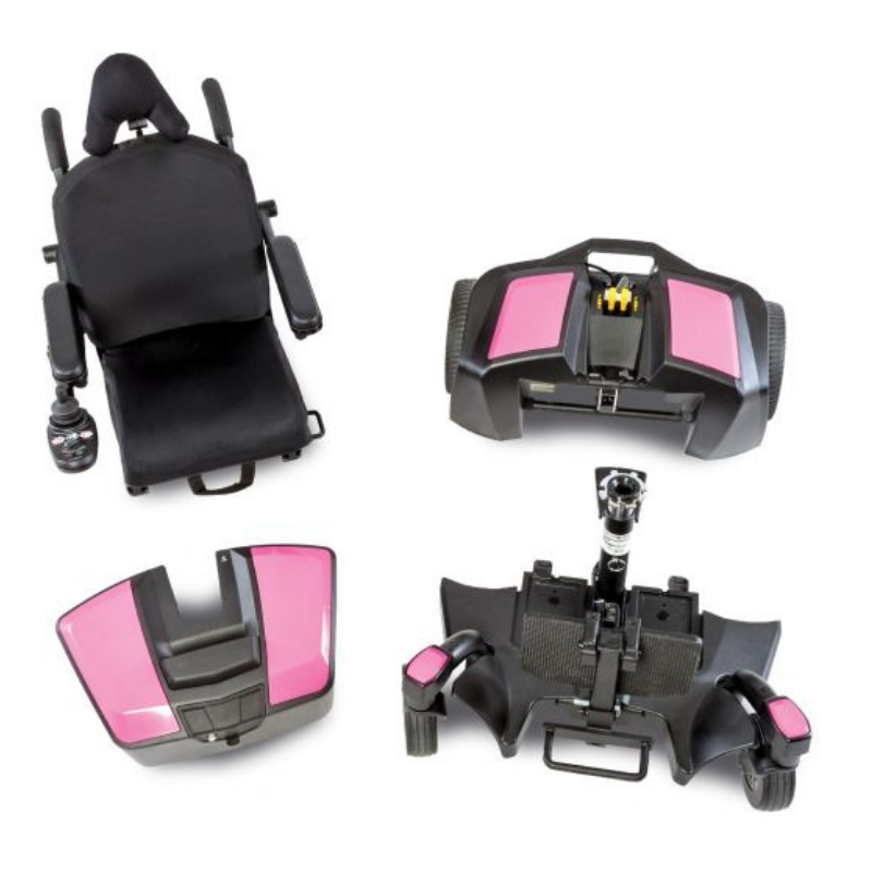 Quantum Rehab Rare-Wheel Drive Power Chair Kozmo  collapsible mobility scooters uk