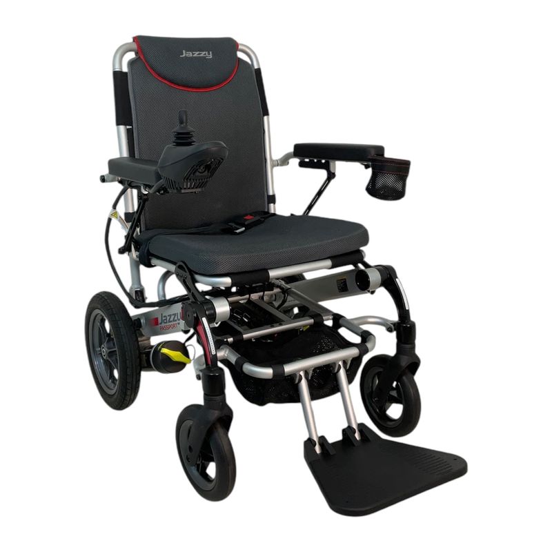 Pride Mobility Jazzy Passport Power Wheelchair | 16.5 x 17.5 in Seat | Portable Folding Frame  motability co uk scooters