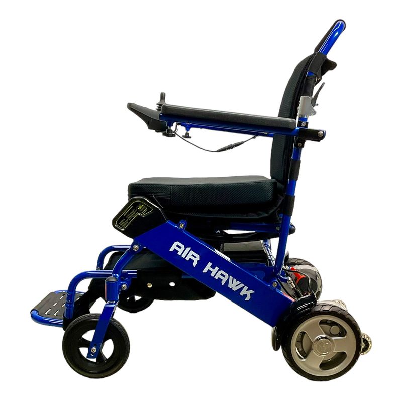 Like-New Air Hawk Folding Power Wheelchair | 16 x 16 inch Seat | Lightweight Folding Frame folding mobility scooter for heavy  person USA