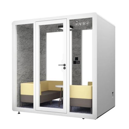 2023 Noise Insulation Popular Soundproof Acoustic Pod Custom Vocal Booths Design For 4 People Use