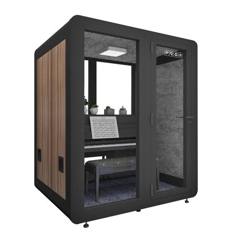 Custom meeting booth public leisure seating office pods soundproof telephone booth indoor office cabin meeting pod for 4 people