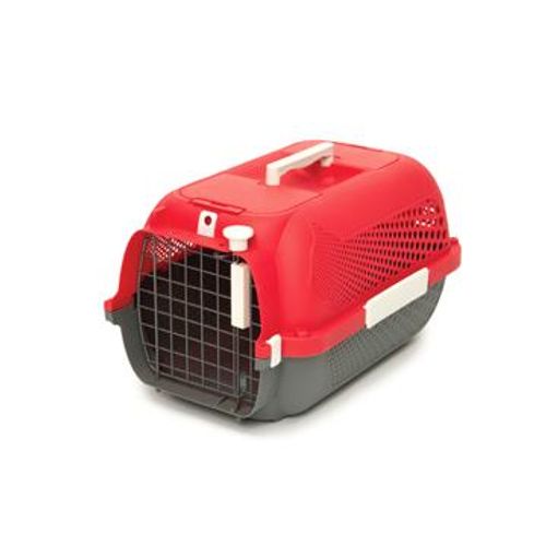 Cage de transport Catit pour chats, petite, rouge cerise