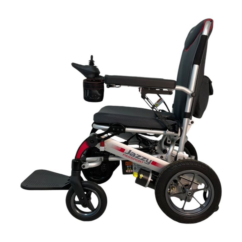 Pride Mobility Jazzy Passport Power Wheelchair | 16.5 x 17.5 in Seat | Portable Folding Frame  motability co uk scooters