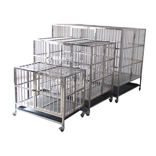 Dog Kennels Cages Collapsible Adult Sale Big Dogs Outdoor Strong Stainless Steel Enclosed Metal Wire Folding Crate Cage Pet