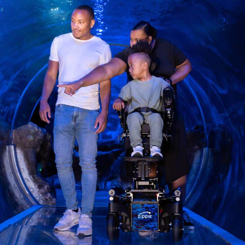 Sunrise Medical Mid-Wheel Drive Pediatric Power Chair ZIPPIE Q300 M Mini Kids  foldable mobility scooters USA